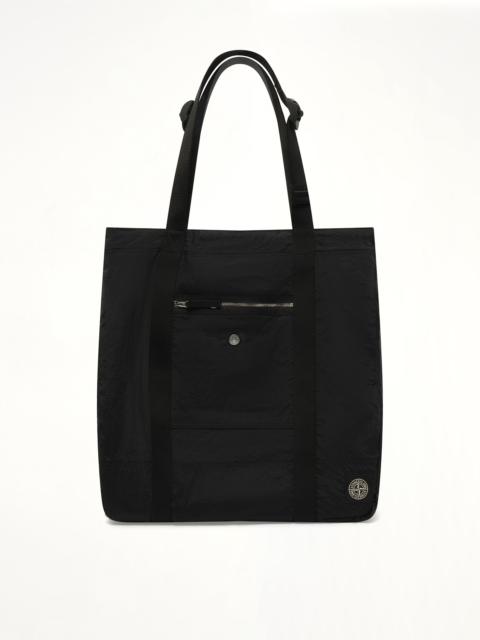 Stone Island 920001 Coated Nylon Tote Bag in Black