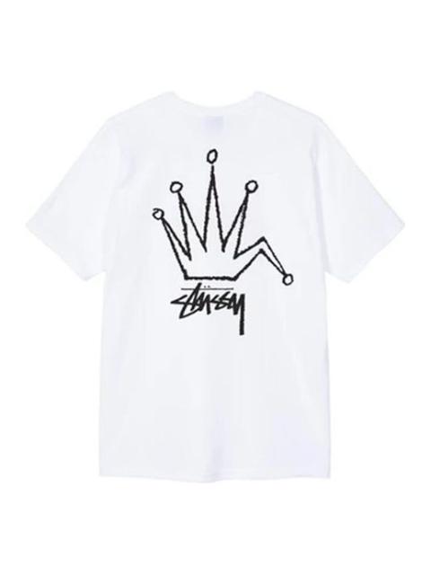 Stussy Unisex Old Crown Printing Logo White 1904510-WHITE