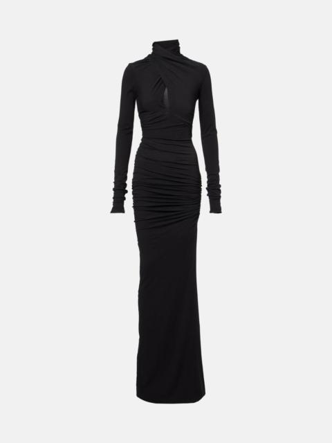 entire studios Draped cotton-blend jersey gown