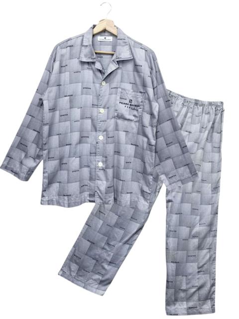Other Designers Pierre Balmain × Vintage - 🔥Vintage PIERRE BALMAIN Monogram Check Cotton Pajamas Set