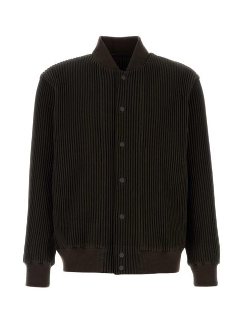 Homme Plisse' Issey Miyake Men Dark Brown Polyester Bomber Jacket