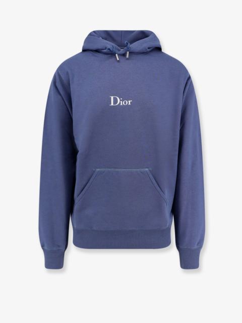 Dior Dior Cotton Sweatshirt With Embroidered Logo Blue