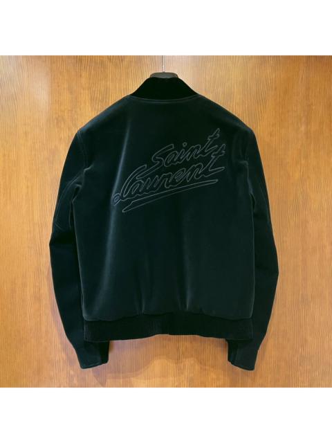 SAINT LAURENT Saint Laurent Velour Bomber Jacket in Small