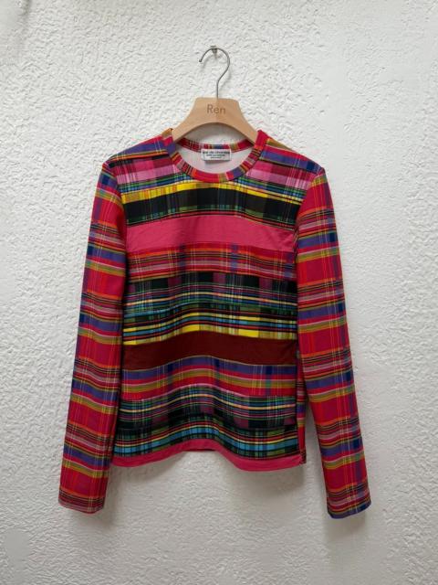 Comme Des Garçons Comme Des Garçons 00AW Rainbow Plaid Long Sleeve T-Shirt