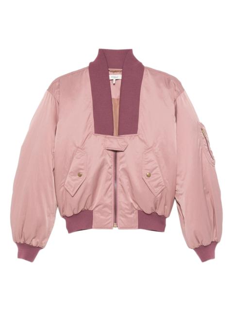 Chloé zip-up cropped bomber jacket