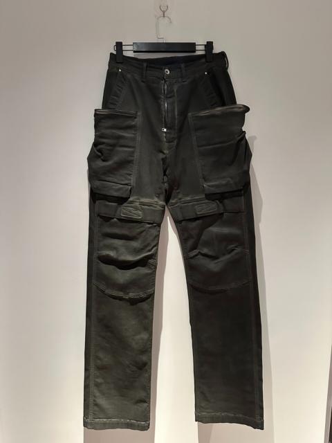 Rick Owens Rick Owens 24ss waxed faded smoke gray cargo work pants