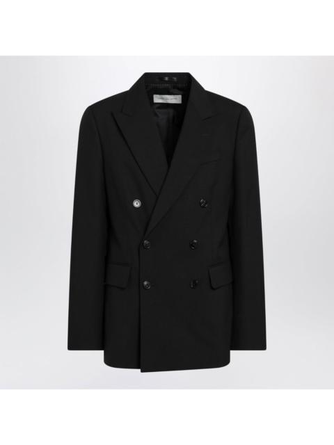 Dries Van Noten DRIES VAN NOTEN Black Double Breasted Wool Jacket New & Auth
