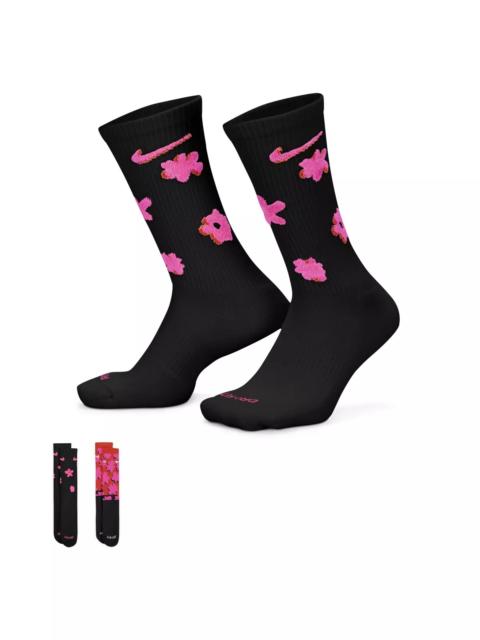 Nike Everyday Plus 2-Pack Socks - Flower Black