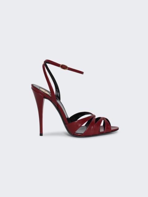 SAINT LAURENT Touze 110 Calypso Sandal Cardinal Red