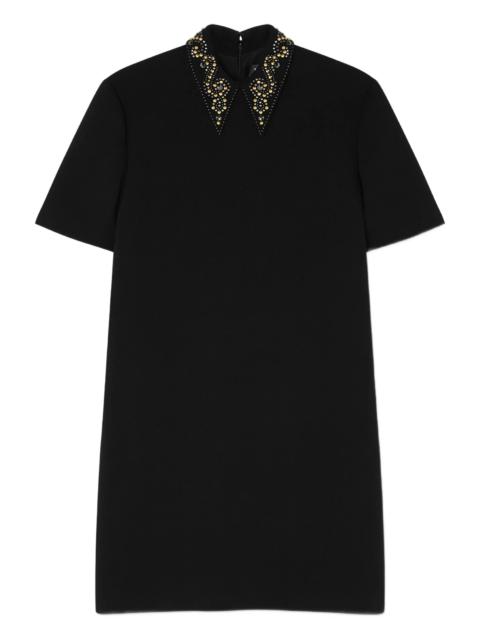 VERSACE embellished-collar mini dress