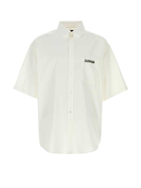 BALENCIAGA Balenciaga Men White Poplin Oversize Shirt