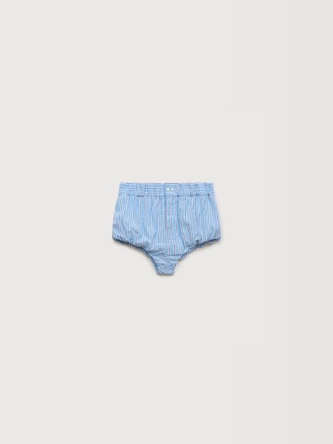 Marni LIGHT BLUE STRIPED POPLIN BLOOMERS