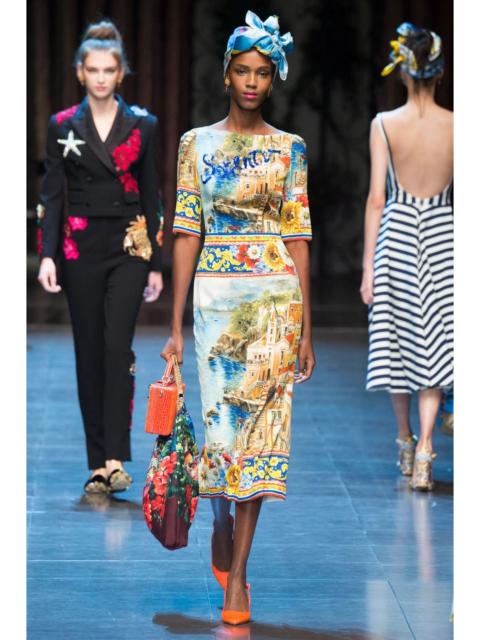 Dolce & Gabbana SS16 Runway Sorento Sequin Silk Dress