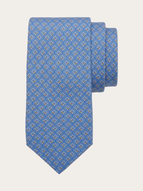 FERRAGAMO Tetris print silk tie