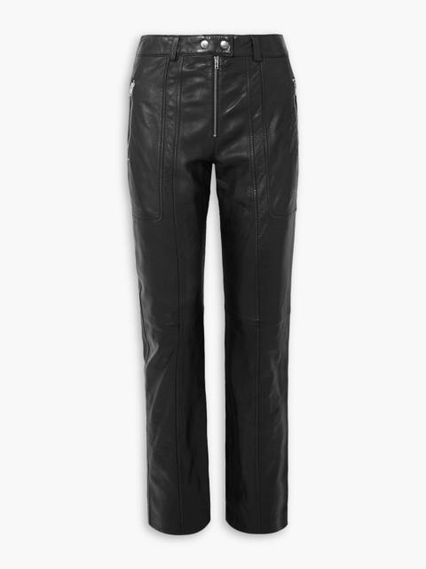 Isabel Marant Anazia paneled leather slim-leg pants