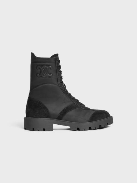 CELINE MARGARET BOOT IN Nylon and Suede Calfskin