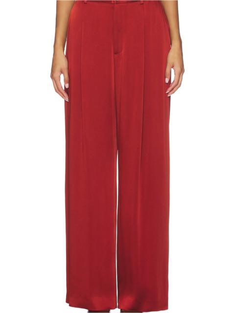 LAPOINTE Satin Relaxed Pleated Pant
