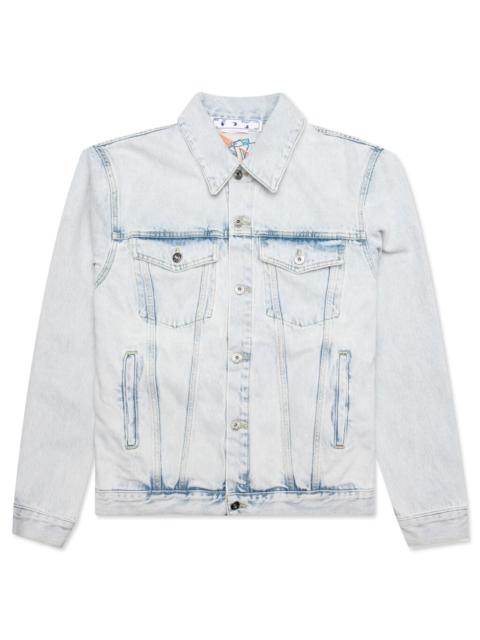 Off-White GRAFFITI EMB DENIM SKATE JACKET - EXTREME BLUE
