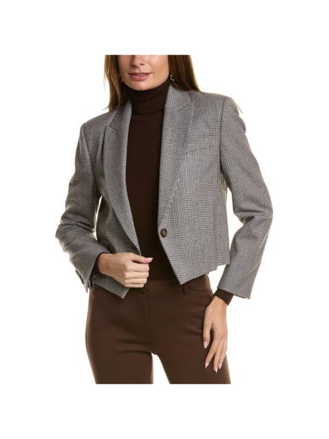 Brunello Cucinelli Brunello Cucinelli Women's Cream Wool Cropped Blazer