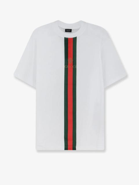 GUCCI Gucci T-shirt with Web Detail White