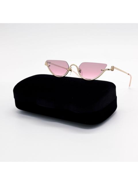 GUCCI New Gucci Pink Gold Cat Eye Women Sunglasses GG1603S 003