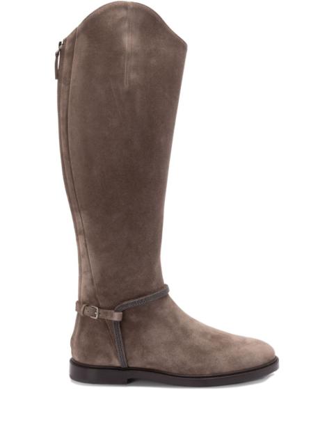 Brunello Cucinelli Women Suede Leather Boots