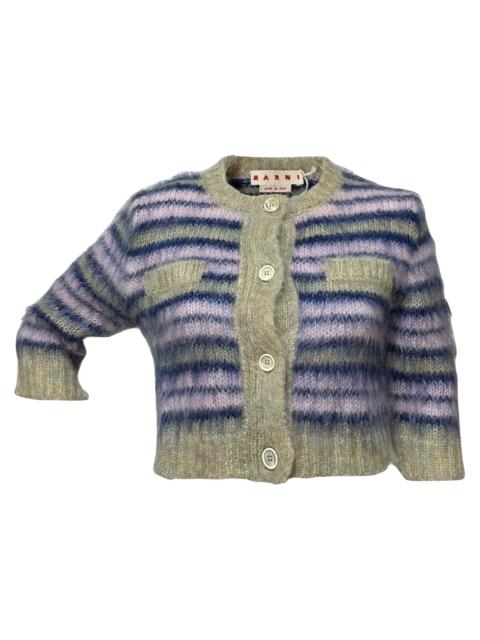 Marni MARNI Fall Winter 2022 Knit Striped Cropped Cardigan