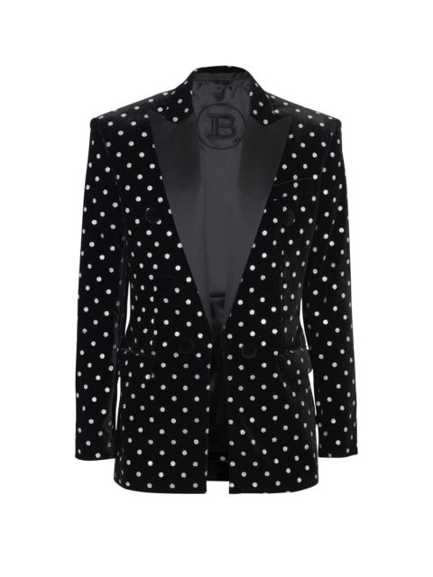Balmain Velvet Jacket With Glitter Dots