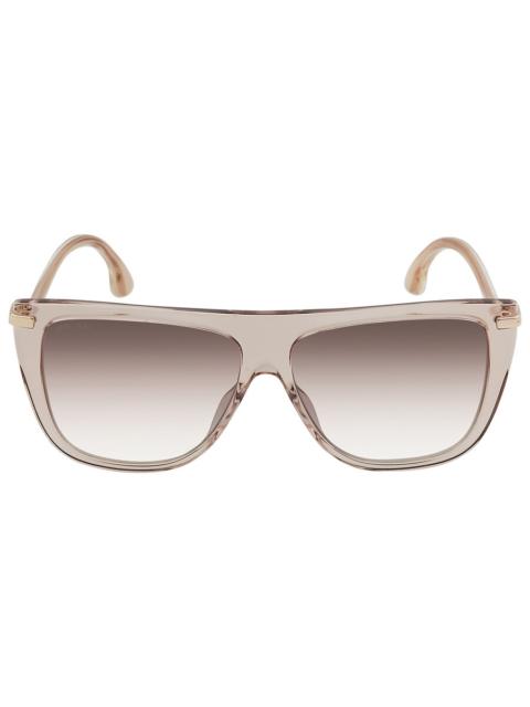 JIMMY CHOO Jimmy Choo Brown Mirror Gradient Browline Ladies Sunglasses SUVI/S 0FWM/NQ 58