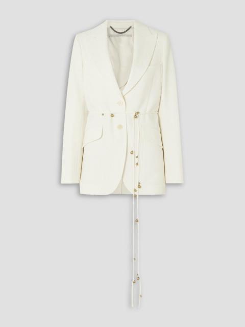 Stella McCartney Belted embellished twill blazer