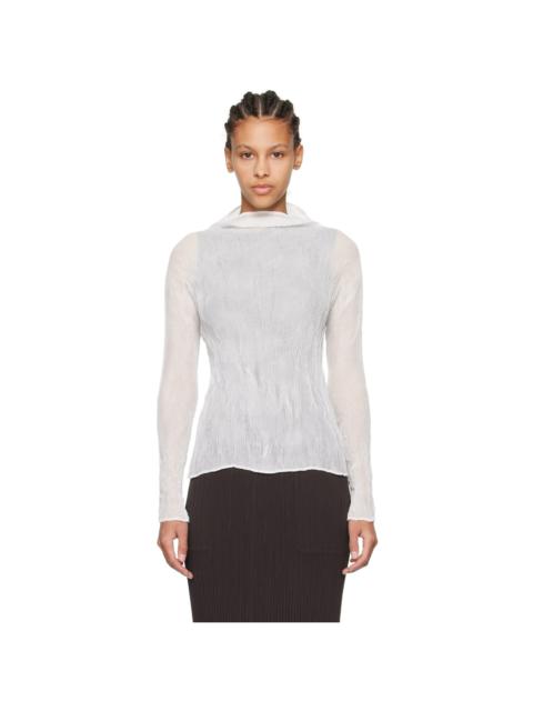 ISSEY MIYAKE White Twist Turtleneck