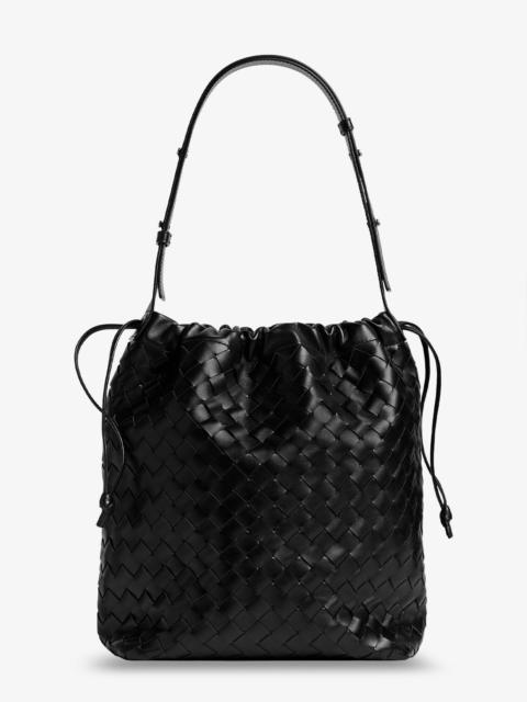 Bottega Veneta Bottega Veneta Men Bucket Intrecciato Biblioteca Leather Shoulder Bag