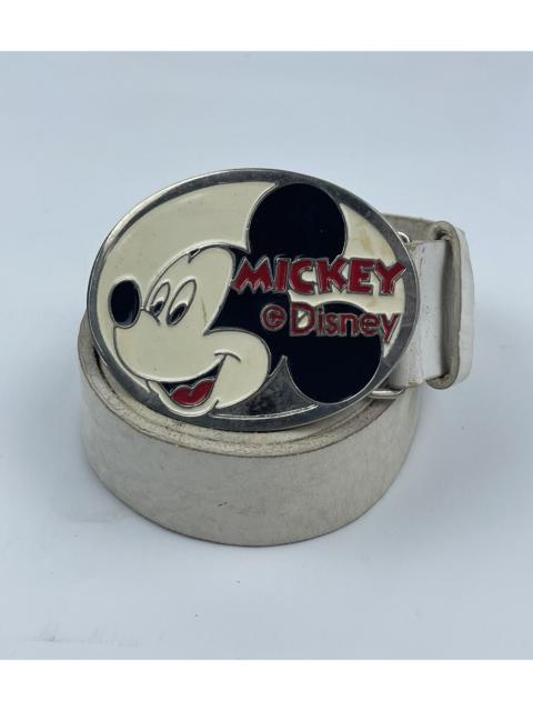 Other Designers Vintage - mickey mouse big buckle leather belt tc7