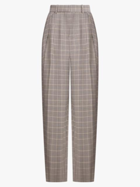 rabanne CHECK PRINT STRAIGHT PANT | BEIGE