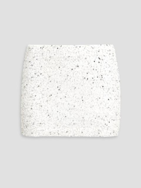 RETROFÊTE Lexie embellished tulle mini skirt
