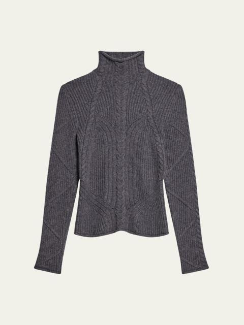 Helmut Lang Cable Turtleneck Sweater