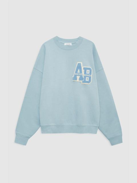 ANINE BING Miles Oversized Sweatshirt Letterman - Pastel Blue