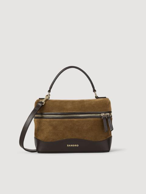 Sandro TANGOLINO LEATHER AND SUEDE VANITY BAG