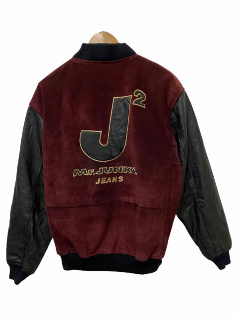 Other Designers 🔥Mr.Junko J2🔥Embroidery Big Logo Leather Jacket