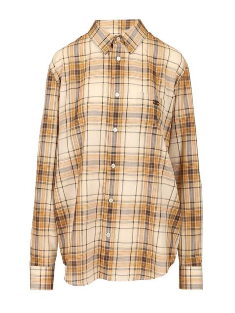 CELINE Celine Men Loose-Fit Checked Shirt