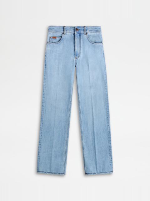 Tod's RELAXED FIT 5 POCKET JEANS - LIGHT BLUE