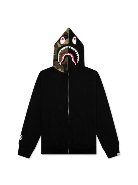 A BATHING APE® 1ST SHARK FULL ZIP HOODIE - BLACK