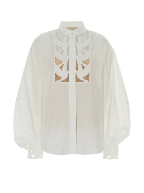 Zimmermann White poplin Luna shirt