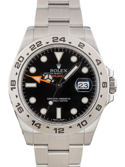 ROLEX Pre-Owned Rolex Explorer II Ref 216570 Black Dial