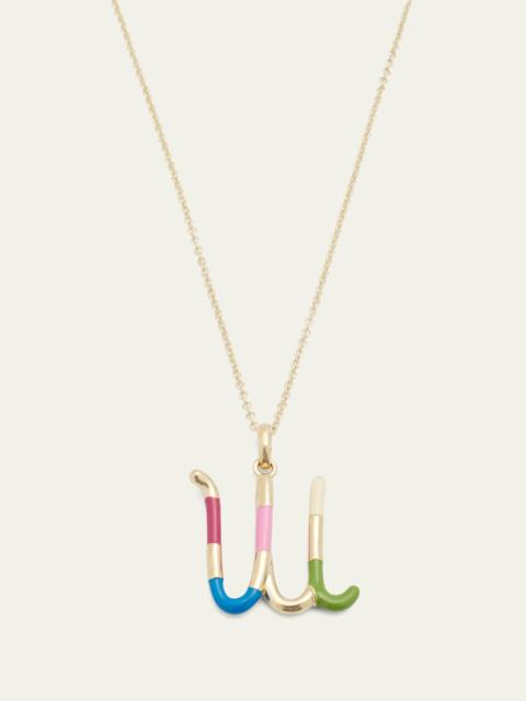 BEA BONGIASCA Enamel Letter Necklace