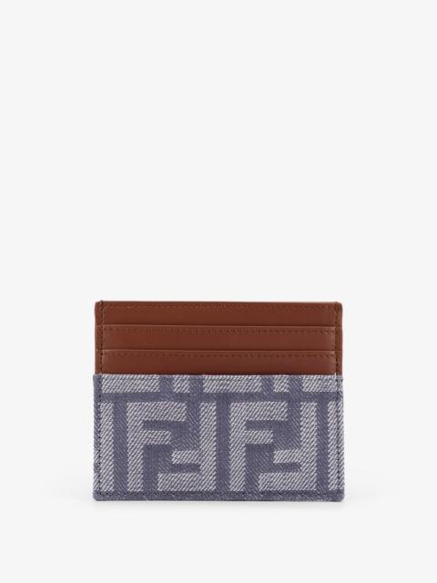FENDI Fendi Leather And Ff Jacquard Fabric Cardholder