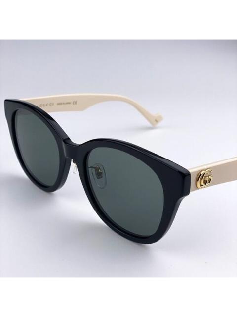GUCCI NEW GUCCI LOGO GG1002SK 004 Black White Gray Round Women Sunglasses