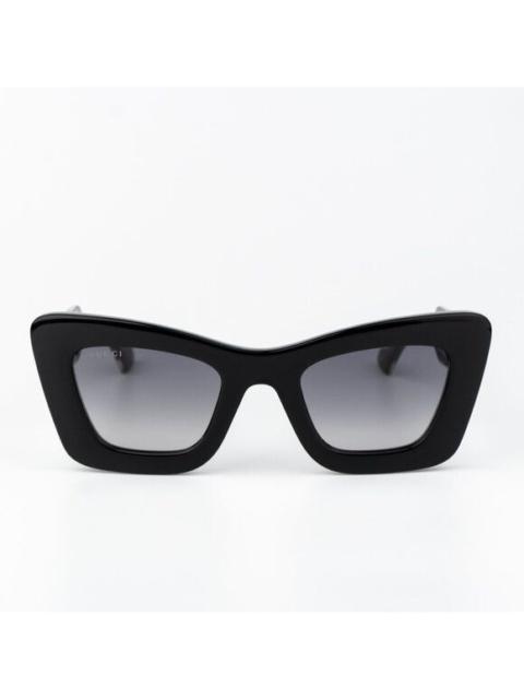 GUCCI Gucci Women Sunglasses Black Crystal Grey Gradient Butterfly GG1552S 001 NEW