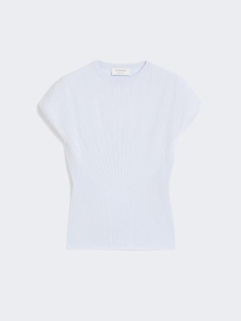 Sportmax Rib-knit viscose sweater - light blue