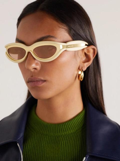 Bottega Veneta NEW BOTTEGA VENETA BV1211S 005 YELLOW OVAL WOMEN SUNGLASSES